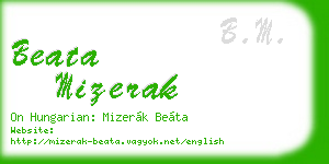 beata mizerak business card