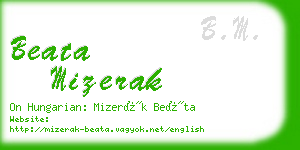 beata mizerak business card